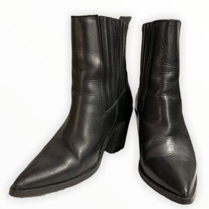 Simons genuine leather ankle boots